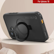 Load image into Gallery viewer, iPhone 16 Waterproof Case [Kickstud 2.0 Series] Protective IP68 Cover W/Screen Protector &amp; Kickstand [Grey]

