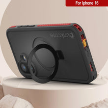 Load image into Gallery viewer, iPhone 16 Waterproof Case [Kickstud 2.0 Series] Protective IP68 Cover W/Screen Protector &amp; Kickstand [Red]
