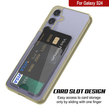 Load image into Gallery viewer, Galaxy S24 Card Holder Case [Crystal CardSlot Series] [Slim Fit] [Yellow]
