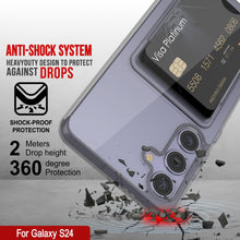 Load image into Gallery viewer, Galaxy S24 Card Holder Case [Crystal CardSlot Series] [Slim Fit] [Grey]
