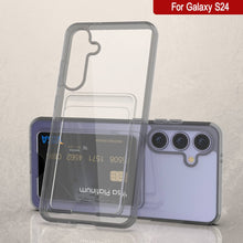 Load image into Gallery viewer, Galaxy S24 Card Holder Case [Crystal CardSlot Series] [Slim Fit] [Grey]

