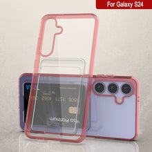 Load image into Gallery viewer, Galaxy S24 Card Holder Case [Crystal CardSlot Series] [Slim Fit] [Red]
