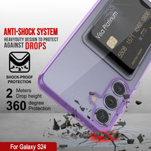 Load image into Gallery viewer, Galaxy S24 Card Holder Case [Crystal CardSlot Series] [Slim Fit] [Purple]
