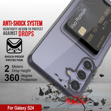 Load image into Gallery viewer, Galaxy S24 Card Holder Case [Crystal CardSlot Series] [Slim Fit] [Black]

