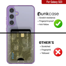 Load image into Gallery viewer, Galaxy S24 Card Holder Case [Crystal CardSlot Series] [Slim Fit] [Purple]
