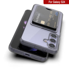 Load image into Gallery viewer, Galaxy S24 Card Holder Case [Crystal CardSlot Series] [Slim Fit] [Grey]
