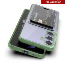 Load image into Gallery viewer, Galaxy S24 Card Holder Case [Crystal CardSlot Series] [Slim Fit] [Green]

