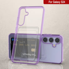 Load image into Gallery viewer, Galaxy S24 Card Holder Case [Crystal CardSlot Series] [Slim Fit] [Purple]
