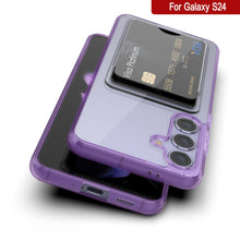 Load image into Gallery viewer, Galaxy S24 Card Holder Case [Crystal CardSlot Series] [Slim Fit] [Purple]
