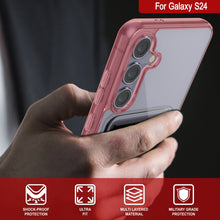 Load image into Gallery viewer, Galaxy S24 Card Holder Case [Crystal CardSlot Series] [Slim Fit] [Red]
