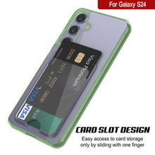 Load image into Gallery viewer, Galaxy S24 Card Holder Case [Crystal CardSlot Series] [Slim Fit] [Green]
