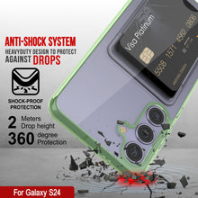 Load image into Gallery viewer, Galaxy S24 Card Holder Case [Crystal CardSlot Series] [Slim Fit] [Green]
