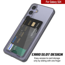 Load image into Gallery viewer, Galaxy S24 Card Holder Case [Crystal CardSlot Series] [Slim Fit] [Grey]
