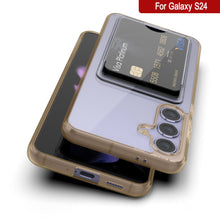 Load image into Gallery viewer, Galaxy S24 Card Holder Case [Crystal CardSlot Series] [Slim Fit] [Orange]

