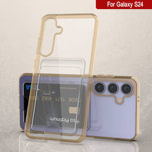 Load image into Gallery viewer, Galaxy S24 Card Holder Case [Crystal CardSlot Series] [Slim Fit] [Orange]
