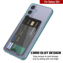 Load image into Gallery viewer, Galaxy S24 Card Holder Case [Crystal CardSlot Series] [Slim Fit] [Teal]
