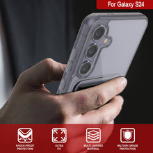 Load image into Gallery viewer, Galaxy S24 Card Holder Case [Crystal CardSlot Series] [Slim Fit] [Grey]
