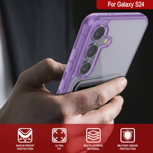 Load image into Gallery viewer, Galaxy S24 Card Holder Case [Crystal CardSlot Series] [Slim Fit] [Purple]
