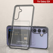 Load image into Gallery viewer, Galaxy S24 Card Holder Case [Crystal CardSlot Series] [Slim Fit] [Black]

