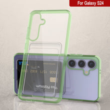 Load image into Gallery viewer, Galaxy S24 Card Holder Case [Crystal CardSlot Series] [Slim Fit] [Green]
