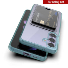 Load image into Gallery viewer, Galaxy S24 Card Holder Case [Crystal CardSlot Series] [Slim Fit] [Teal]
