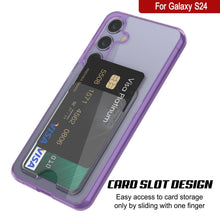 Load image into Gallery viewer, Galaxy S24 Card Holder Case [Crystal CardSlot Series] [Slim Fit] [Purple]
