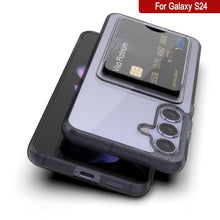 Load image into Gallery viewer, Galaxy S24 Card Holder Case [Crystal CardSlot Series] [Slim Fit] [Black]
