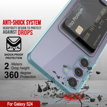 Load image into Gallery viewer, Galaxy S24 Card Holder Case [Crystal CardSlot Series] [Slim Fit] [Teal]
