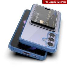 Load image into Gallery viewer, Galaxy S24 Plus Card Holder Case [Crystal CardSlot Series] [Slim Fit] [Blue]
