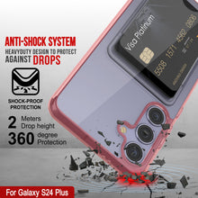 Load image into Gallery viewer, Galaxy S24 Plus Card Holder Case [Crystal CardSlot Series] [Slim Fit] [Red]
