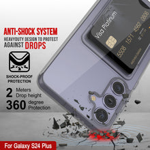 Load image into Gallery viewer, Galaxy S24 Plus Card Holder Case [Crystal CardSlot Series] [Slim Fit] [Grey]

