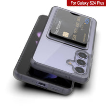 Load image into Gallery viewer, Galaxy S24 Plus Card Holder Case [Crystal CardSlot Series] [Slim Fit] [Grey]
