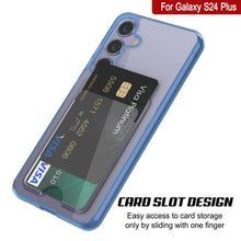 Load image into Gallery viewer, Galaxy S24 Plus Card Holder Case [Crystal CardSlot Series] [Slim Fit] [Blue]
