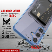 Load image into Gallery viewer, Galaxy S24 Plus Card Holder Case [Crystal CardSlot Series] [Slim Fit] [Blue]
