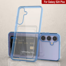 Load image into Gallery viewer, Galaxy S24 Plus Card Holder Case [Crystal CardSlot Series] [Slim Fit] [Blue]
