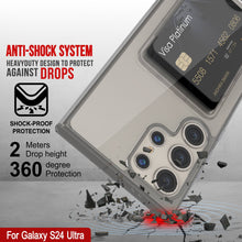 Load image into Gallery viewer, Galaxy S24 Ultra Card Holder Case [Crystal CardSlot Series] [Slim Fit] [Grey]
