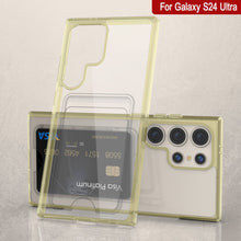 Load image into Gallery viewer, Galaxy S24 Ultra Card Holder Case [Crystal CardSlot Series] [Slim Fit] [Yellow]
