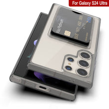 Load image into Gallery viewer, Galaxy S24 Ultra Card Holder Case [Crystal CardSlot Series] [Slim Fit] [Grey]
