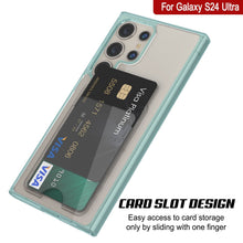 Load image into Gallery viewer, Galaxy S24 Ultra Card Holder Case [Crystal CardSlot Series] [Slim Fit] [Teal]
