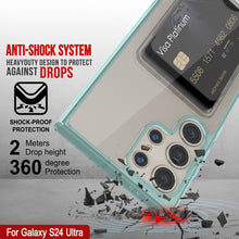 Load image into Gallery viewer, Galaxy S24 Ultra Card Holder Case [Crystal CardSlot Series] [Slim Fit] [Teal]
