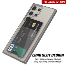 Load image into Gallery viewer, Galaxy S24 Ultra Card Holder Case [Crystal CardSlot Series] [Slim Fit] [Grey]

