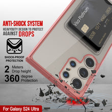 Load image into Gallery viewer, Galaxy S24 Ultra Card Holder Case [Crystal CardSlot Series] [Slim Fit] [Red]
