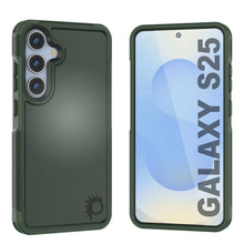 Load image into Gallery viewer, PunkCase Galaxy S25 Case, [Spartan 2.0 Series] Clear Rugged Heavy Duty Cover [Dark Green]
