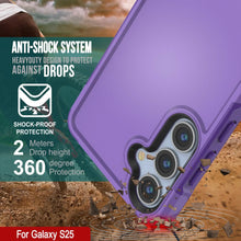 Load image into Gallery viewer, PunkCase Galaxy S25 Case, [Spartan 2.0 Series] Clear Rugged Heavy Duty Cover [Purple]
