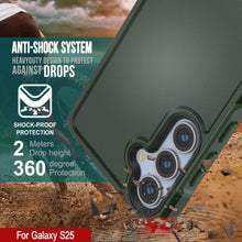 Load image into Gallery viewer, PunkCase Galaxy S25 Case, [Spartan 2.0 Series] Clear Rugged Heavy Duty Cover [Dark Green]
