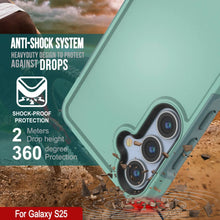 Load image into Gallery viewer, PunkCase Galaxy S25 Case, [Spartan 2.0 Series] Clear Rugged Heavy Duty Cover [Teal]
