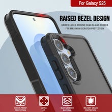 Load image into Gallery viewer, PunkCase Galaxy S25 Case, [Spartan 2.0 Series] Clear Rugged Heavy Duty Cover [Black]

