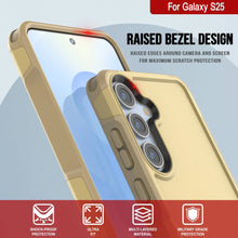 Load image into Gallery viewer, PunkCase Galaxy S25 Case, [Spartan 2.0 Series] Clear Rugged Heavy Duty Cover [Yellow]
