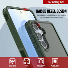 Load image into Gallery viewer, PunkCase Galaxy S25 Case, [Spartan 2.0 Series] Clear Rugged Heavy Duty Cover [Dark Green]
