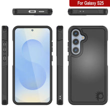 Load image into Gallery viewer, PunkCase Galaxy S25 Case, [Spartan 2.0 Series] Clear Rugged Heavy Duty Cover [Black]
